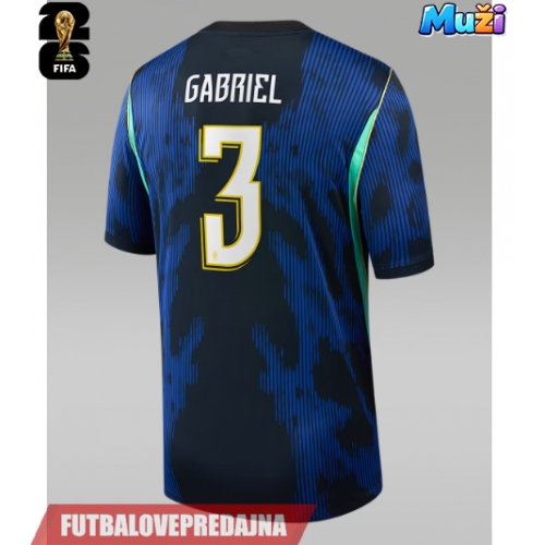 Lacne Muži Futbalové dres Brazília Gabriel Magalhaes #3 MS 2026 Krátky Rukáv - Preč
